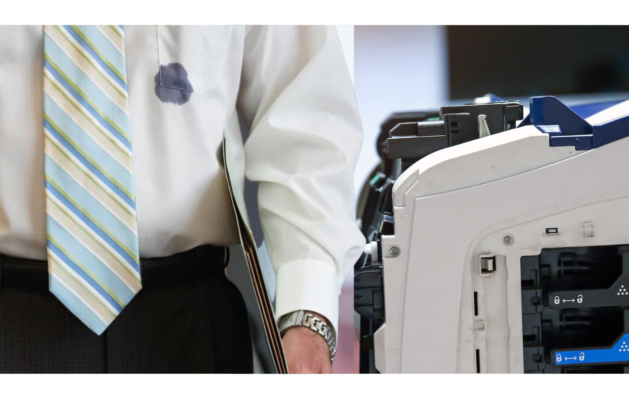 Person standing near printer